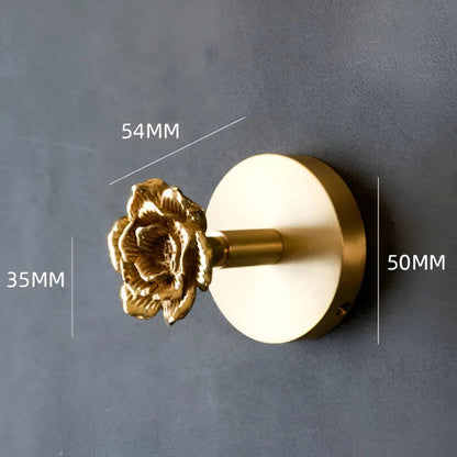 Solid Brass Animal Wall Hook Gold Finish for Coats Hats Bags – Bird Deer Dragonfly Flower Goldfish Rose Decorative Hardware Entryway Bedroom