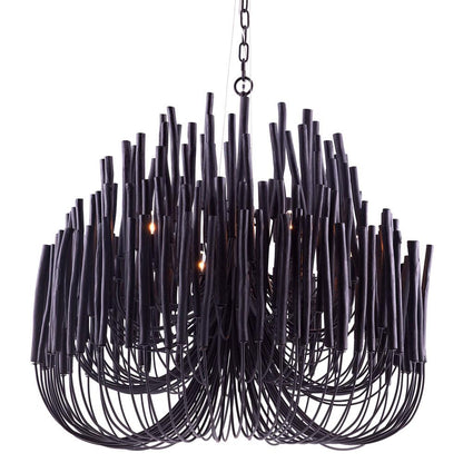 Layered Stick Pendant Light Fixture Metal Construction Adjustable Height Dining Room Entryway Foyer Modern Overhead Illumination Statement P