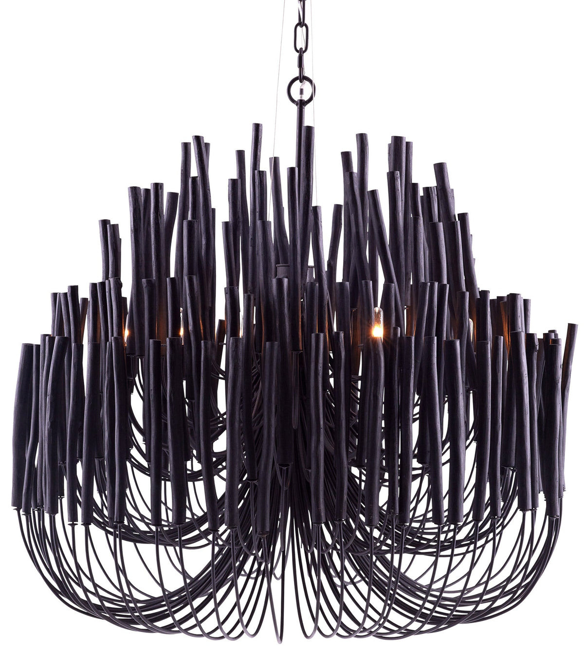 Layered Stick Pendant Light Fixture Metal Construction Adjustable Height Dining Room Entryway Foyer Modern Overhead Illumination Statement P