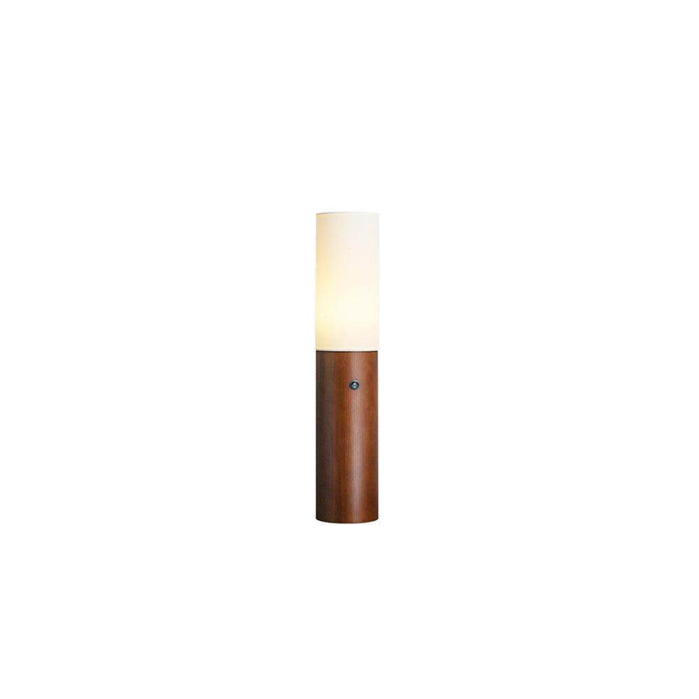 Wooden Standing Lamp 39 Inches Tall with Adjustable LED Light for Bedroom Living Room Reading Nook Slim Profile Modern Corner Lighting