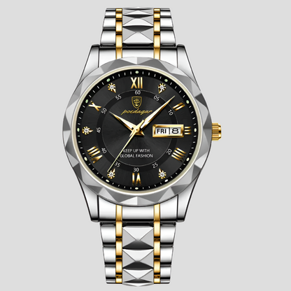 Timeless Elegance | Men's Quartz Wristwatch with Glowing Dial | Durable Stainless Steel for Everyday Style