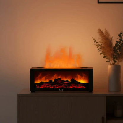 Chimenea de mesa compacta con control remoto