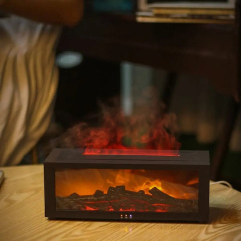 Chimenea de mesa compacta con control remoto