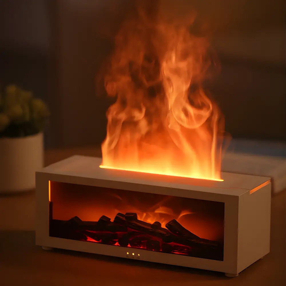 Chimenea de mesa compacta con control remoto