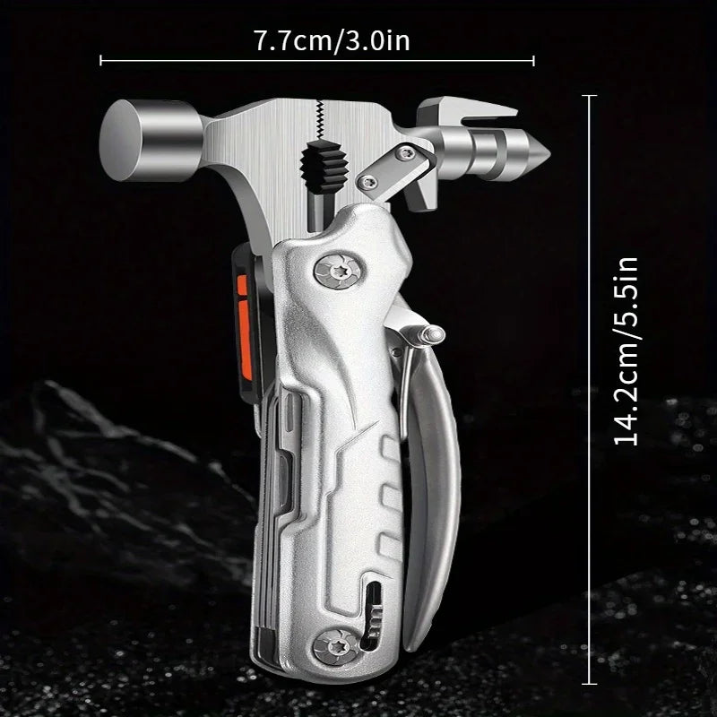 Titan Strike | Tactical Multi-Tool Hammer Kit with 10-in-1 Functionality | Compact Survival Tool for Outdoor Adventures