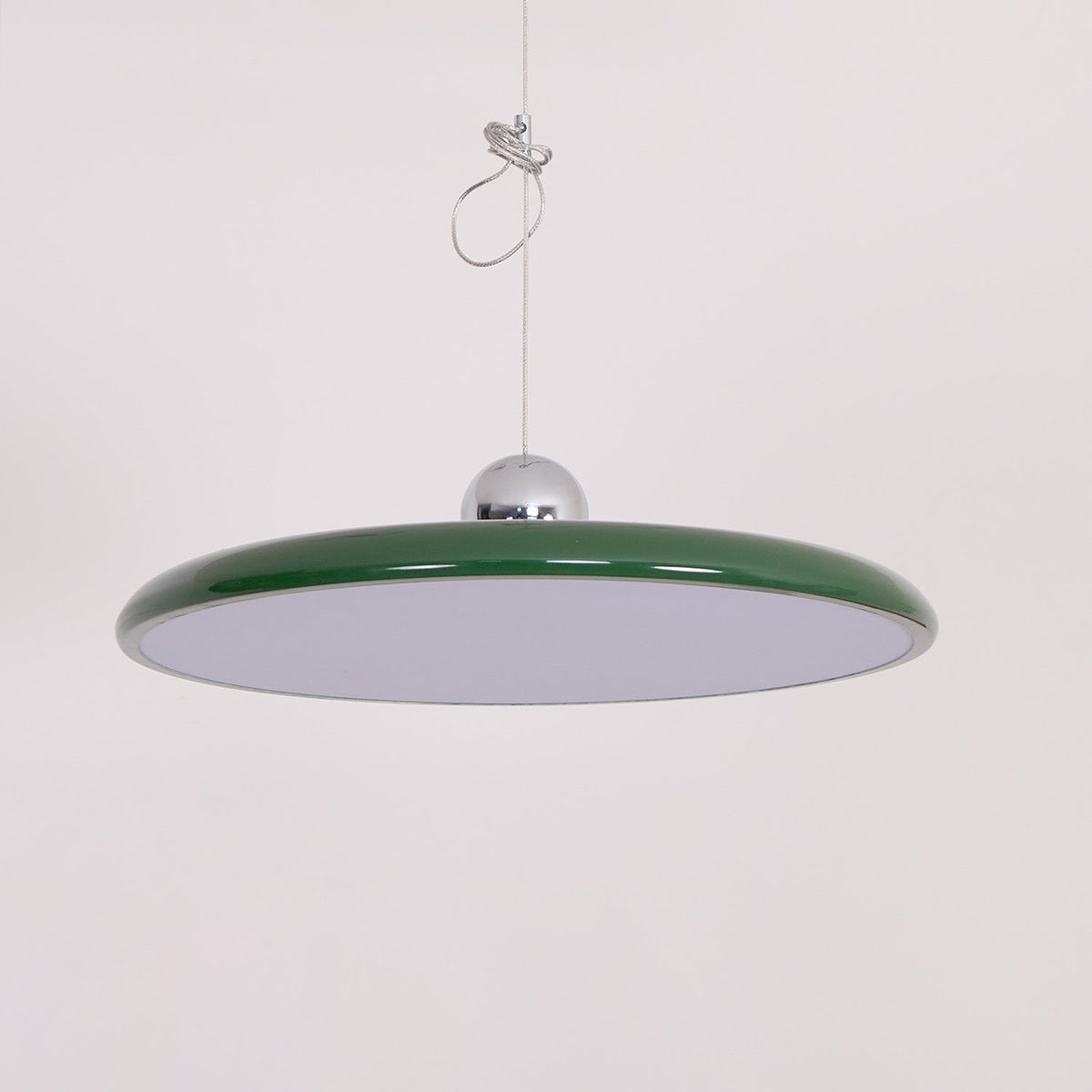 Hanging Drop Ceiling Fixture Acrylic Disk 16-Inch Yellow for Kitchen Island Dining Table Contemporary LED Overhead Light Adjustable Cord 59