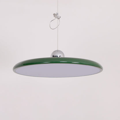Adjustable Swing Arm Pendant Light with Round Metal Shade for Kitchen Island & Workspace