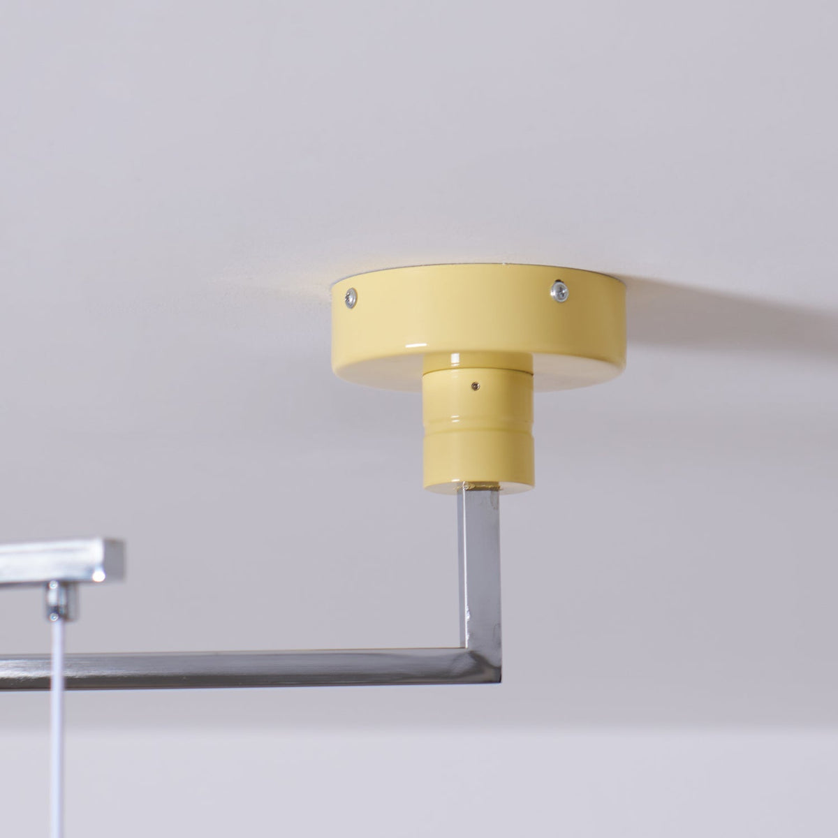 Hanging Drop Ceiling Fixture Acrylic Disk 16-Inch Yellow for Kitchen Island Dining Table Contemporary LED Overhead Light Adjustable Cord 59