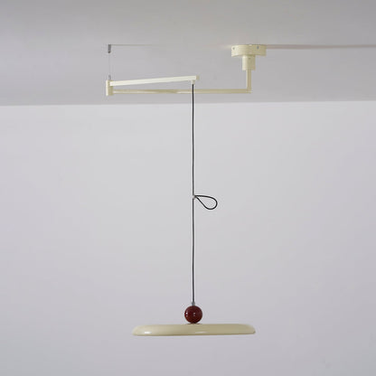 Hanging Drop Ceiling Fixture Acrylic Disk 16-Inch Yellow for Kitchen Island Dining Table Contemporary LED Overhead Light Adjustable Cord 59
