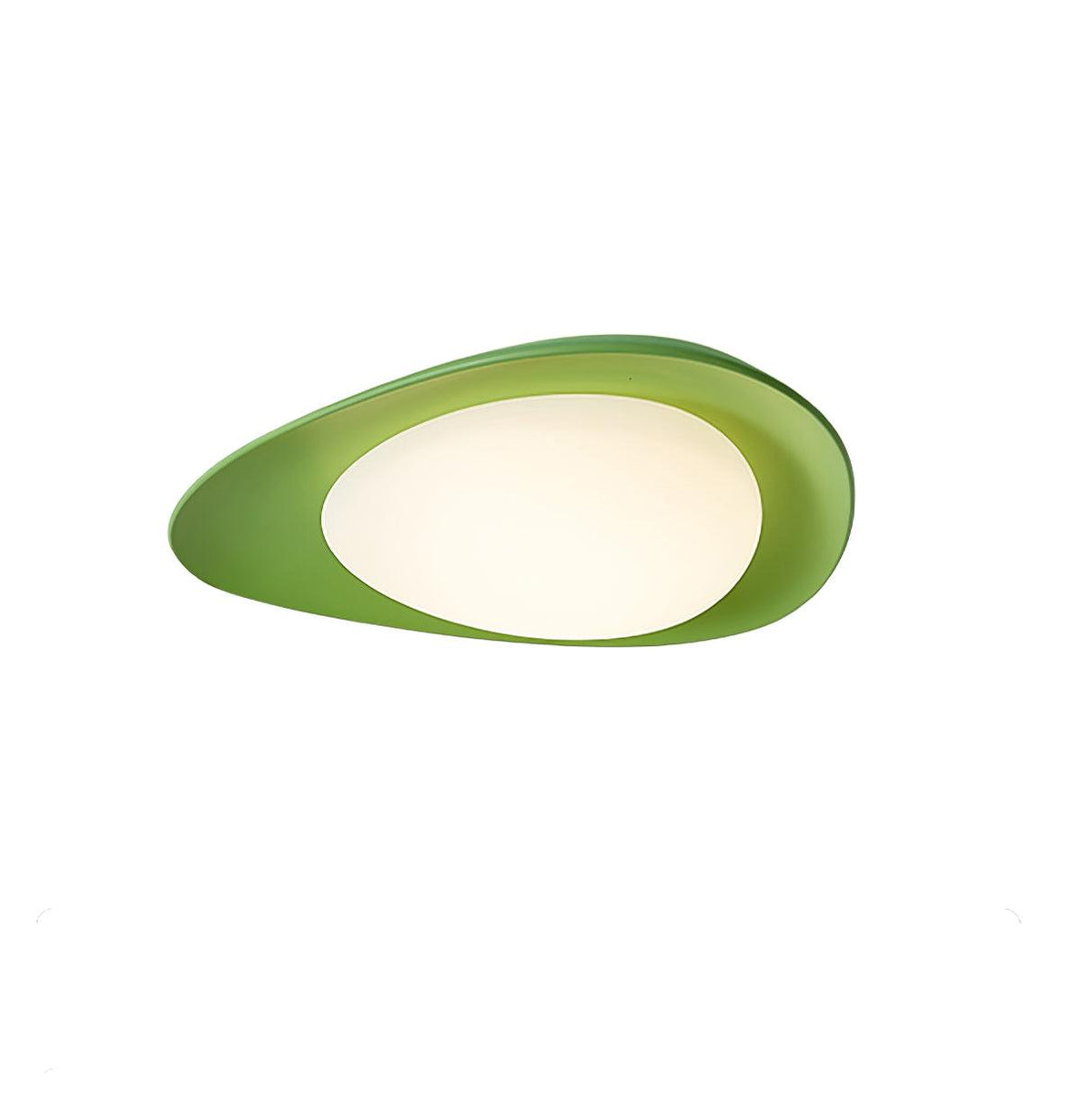 Flush Mount Ceiling Light Botanical Leaf Design Green 16 Inch Adjustable LED for Bedroom Kitchen Dining Room Natural Decor