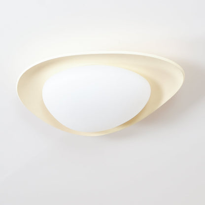 Flush Mount Ceiling Light Botanical Leaf Design Green 16 Inch Adjustable LED for Bedroom Kitchen Dining Room Natural Decor