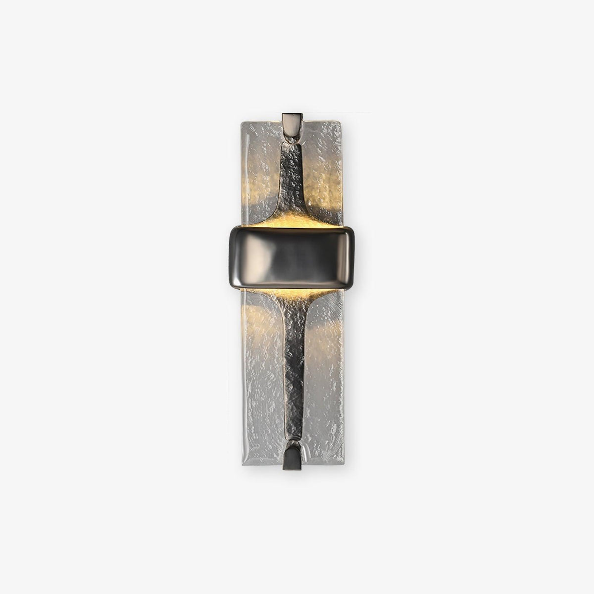 LED Glass Wall Sconce Black Gold Finish 20 Inch Vertical Accent Light Entryway Bedroom Corridor Fixture Adjustable 3000K 4000K 6000K for Mod