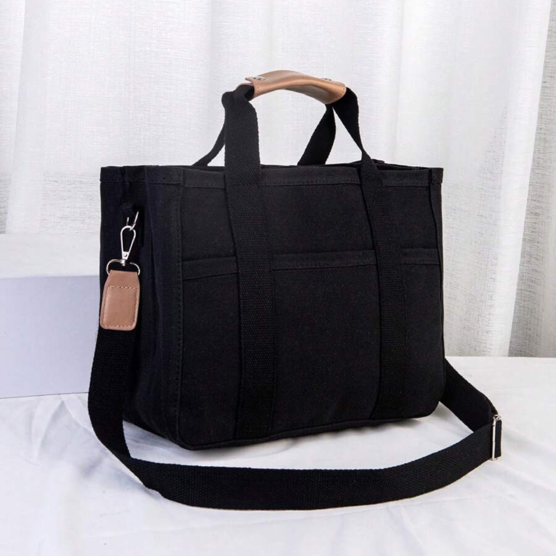 Canvas Tote Bags, Durable Tote Bag for Shopping and Grocery, Work Bag with Comfortable Handles, Everyday Canvas Bag