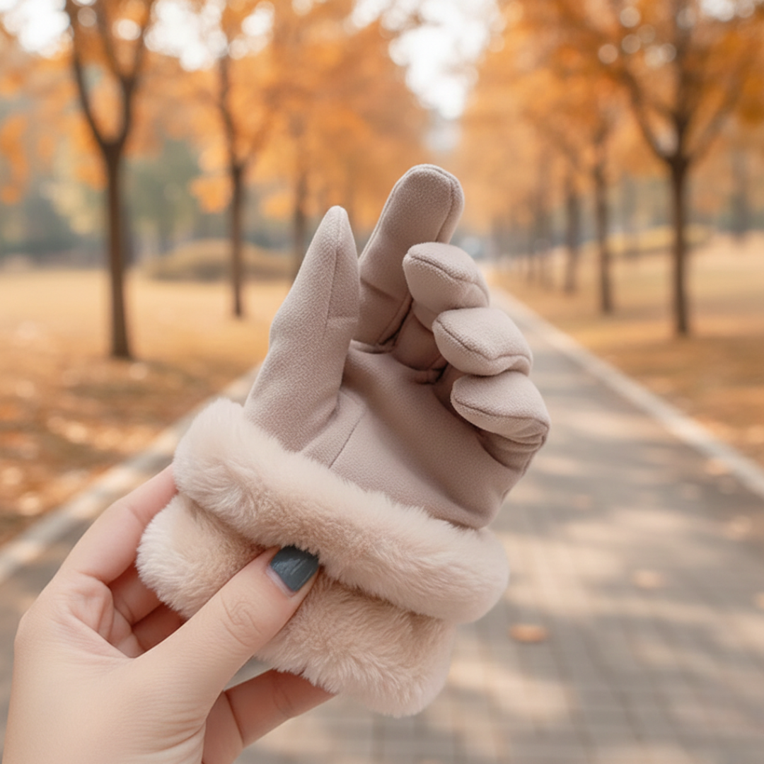 Touchscreen Winter Gloves Plush Lined for Women – Thermal Texting Gloves Smartphone Compatible Cold Weather Hand Warmers for Outdoor Walking