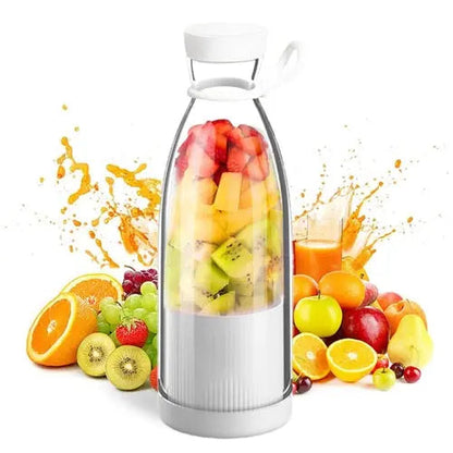 Portable Rechargeable Blender Bottle 13.5 fl oz USB Personal Smoothie Maker 6-Blade Stainless Steel BPA-Free for Travel Gym Office Shakes