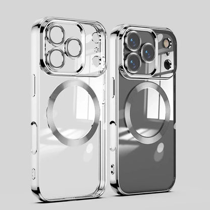 Crystal Clear iPhone Case MagSafe Compatible with Tempered Glass Camera Shield for 11-17 Series Pro Max Plus Air
