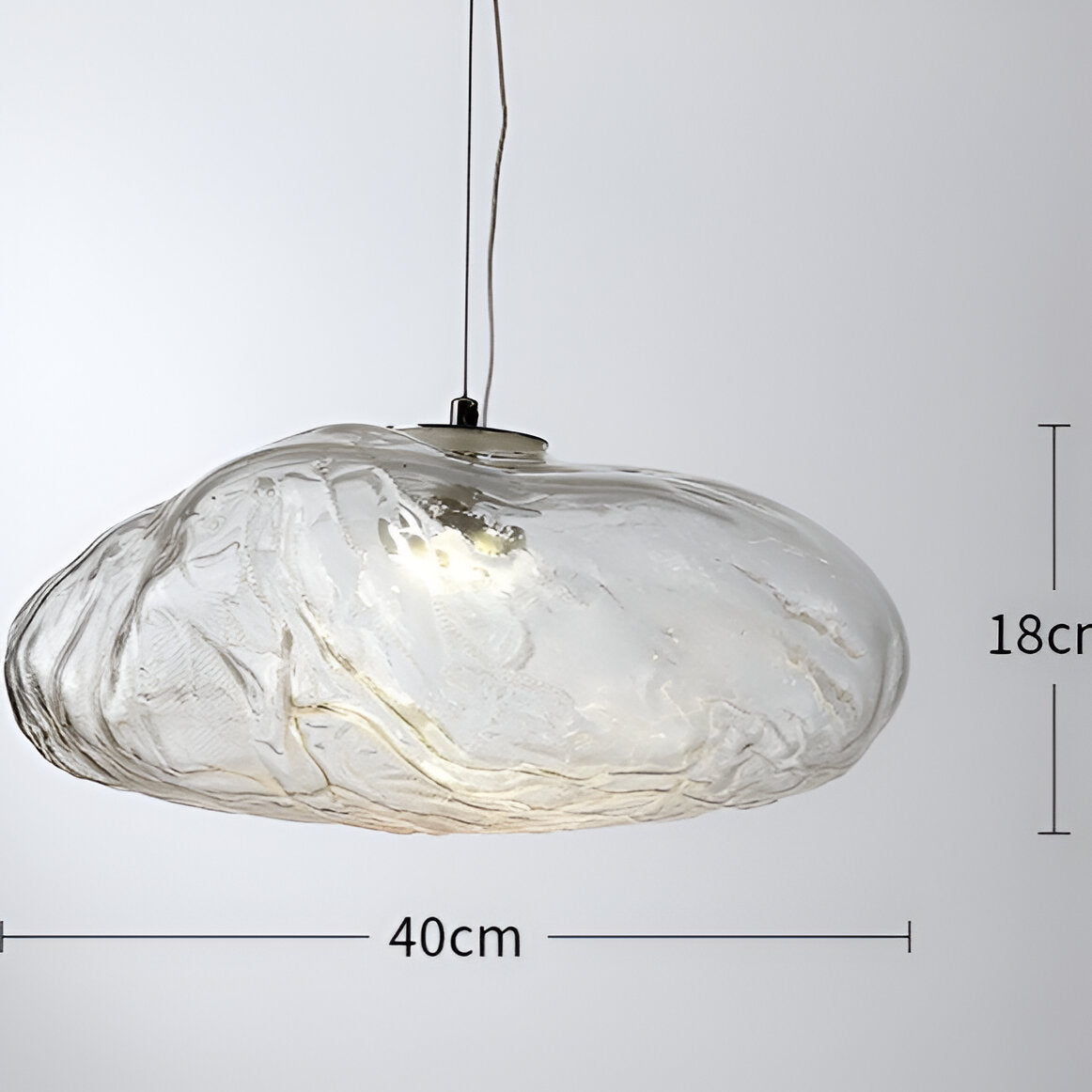 Glass Hanging Lamp Organic Shape Warm Diffused Glow for Kitchen Island Dining Table Sculptural Overhead Fixture Modern Home Lighting
