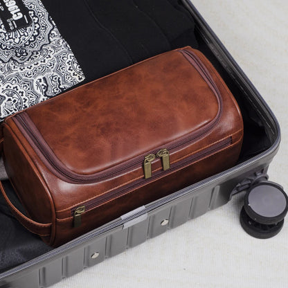 Travel Essentials | Premium Leather Toiletry Bag with Ample Storage | Stylish Organizer for Travelers