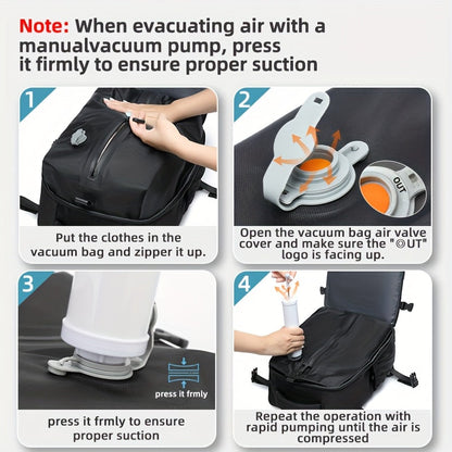 Travel Vacuum Backpack Set | Space-Saving Compression with Durable Material | Organized Packing Solution for Effortless Travel