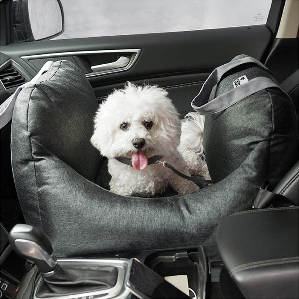 Travelpup | Asiento cama para perros con correas de seguridad ajustables | Viajes en coche cómodos y seguros