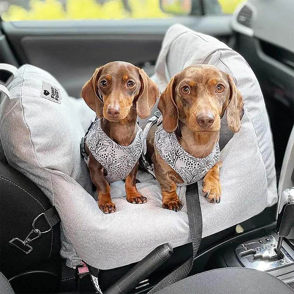 Travelpup | Asiento cama para perros con correas de seguridad ajustables | Viajes en coche cómodos y seguros