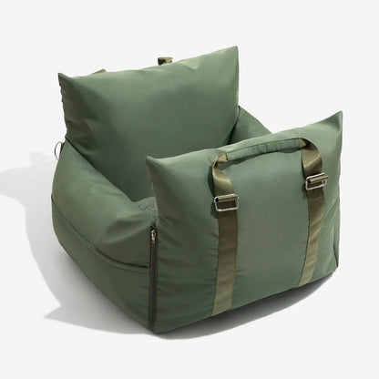 Travelpup | Asiento cama para perros con correas de seguridad ajustables | Viajes en coche cómodos y seguros