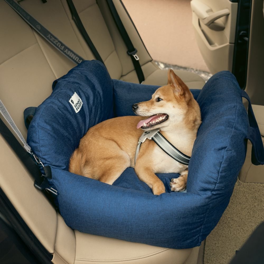 Travelpup | Asiento cama para perros con correas de seguridad ajustables | Viajes en coche cómodos y seguros