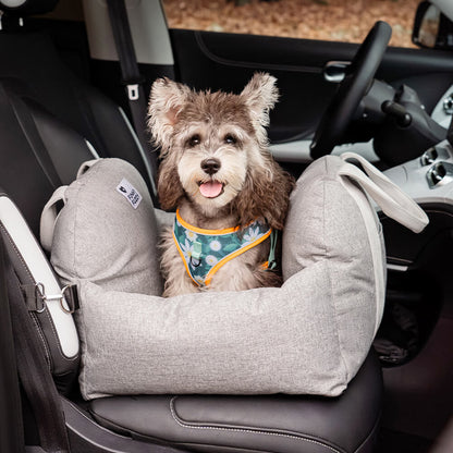 Travelpup | Asiento cama para perros con correas de seguridad ajustables | Viajes en coche cómodos y seguros