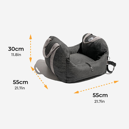 Travelpup | Asiento cama para perros con correas de seguridad ajustables | Viajes en coche cómodos y seguros