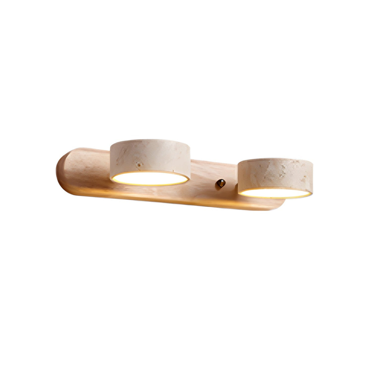 Aplique de pared LED de piedra y madera, regulable, 3 temperaturas de color, luz de acento moderna para pasillo, dormitorio o sala de estar, textura natural, minimalista
