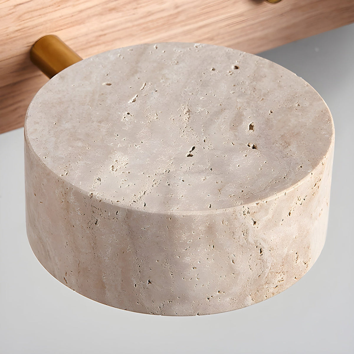 Aplique de pared LED de piedra y madera, regulable, 3 temperaturas de color, luz de acento moderna para pasillo, dormitorio o sala de estar, textura natural, minimalista