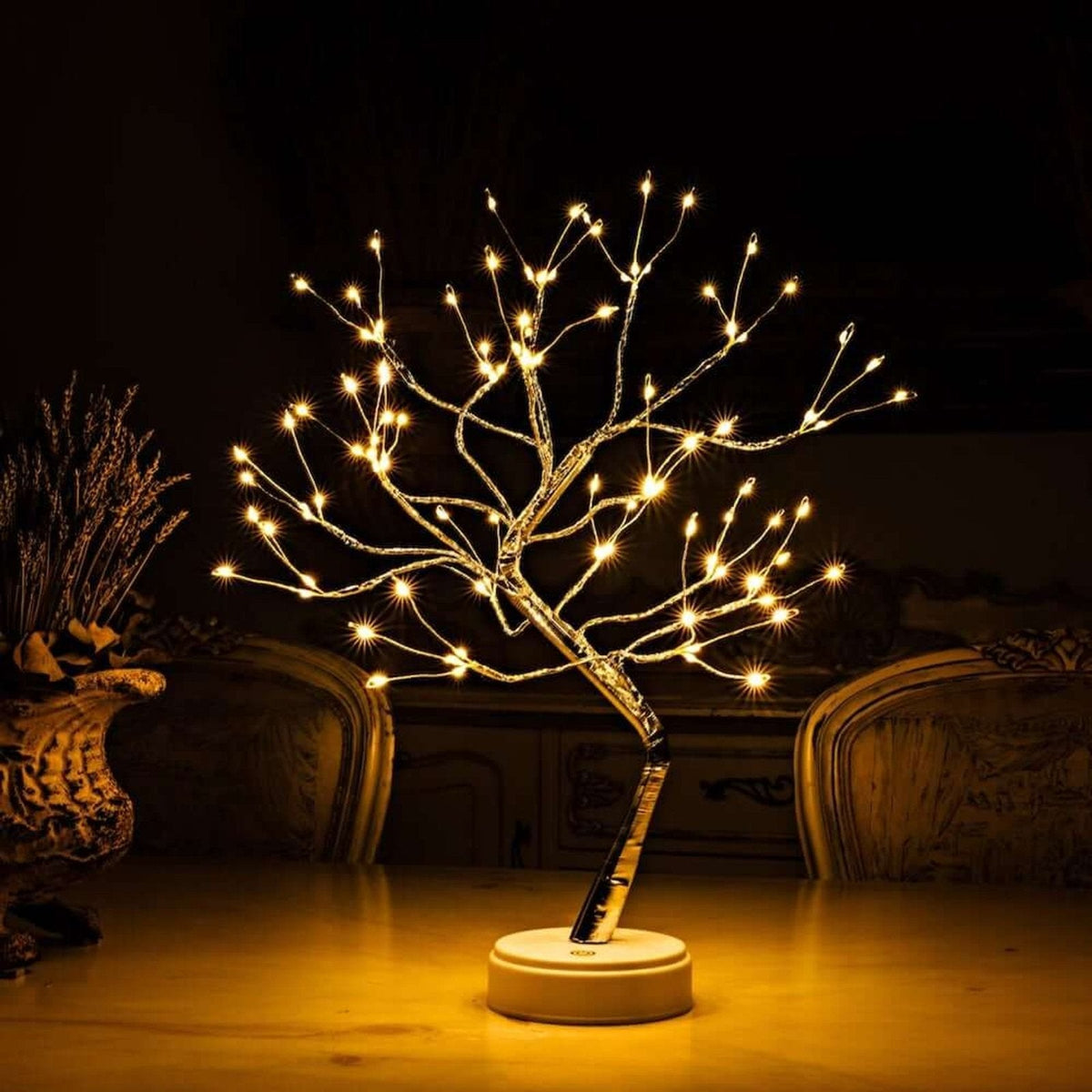 Tree of Light Table Lamp – Elegant Nature-Inspired LED Design with Wireless Technology for Home Décor