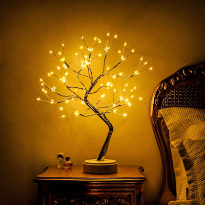 Tree of Light Table Lamp – Elegant Nature-Inspired LED Design with Wireless Technology for Home Décor
