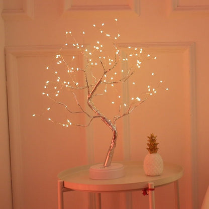 Tree of Light Table Lamp – Elegant Nature-Inspired LED Design with Wireless Technology for Home Décor