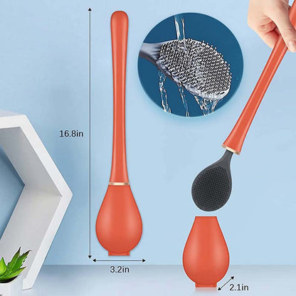 Escobilla de baño Tresco - Silicona flexible con soporte de secado rápido, montaje en pared