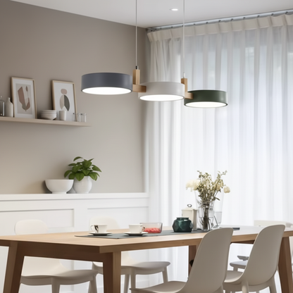 Trestle | Linear Pendant Light with Staggered Metal Shades | Scandinavian Design for Modern Spaces