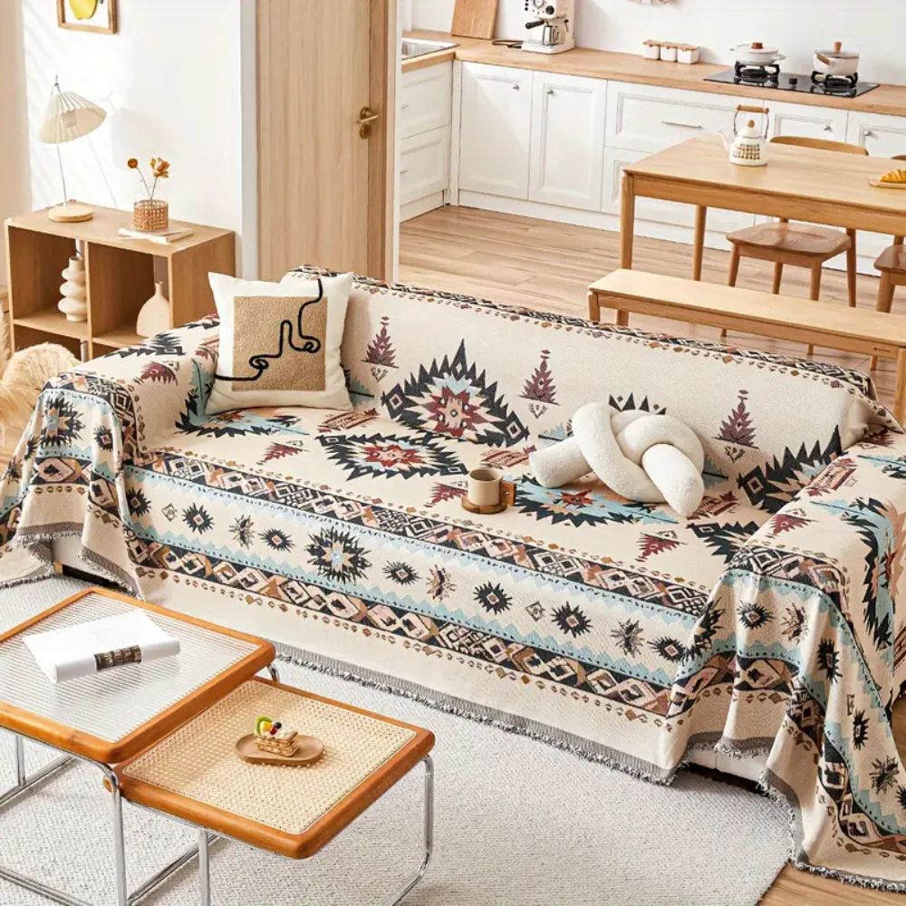 Tribe Sofa Cover - Premium Chenille, Bohemian Slipcover for Sectionals