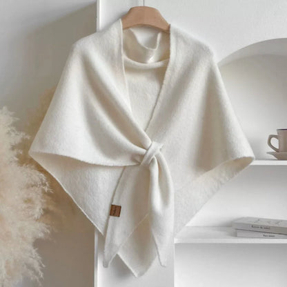 Triluna Shawl Cape - Soft Knitted Microfiber, Lightweight Triangle Design