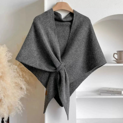 Triluna Shawl Cape - Soft Knitted Microfiber, Lightweight Triangle Design