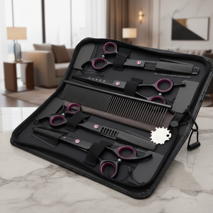 GROOMPRO – Professional Pet Grooming Scissors Set Thinning Shears Kit