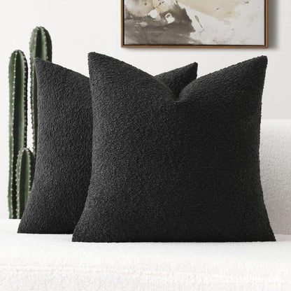 Truvel Boucle Cushion Cover - Durable Microfiber, 18x18 Inches