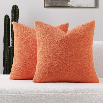 Truvel Boucle Cushion Cover - Durable Microfiber, 18x18 Inches