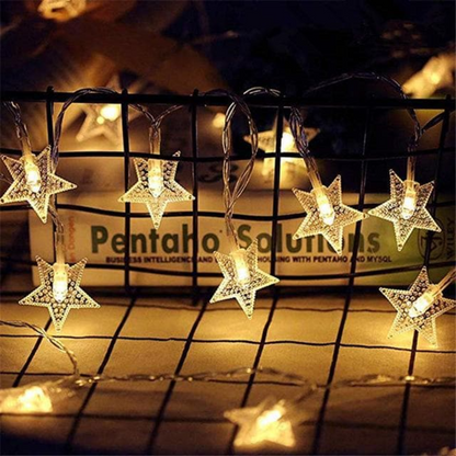 Fairy Lights for Bedroom, Outdoor String Lights with Decorative Ball and Star Bulbs, LED Twinkle Lights for Indoor Decor