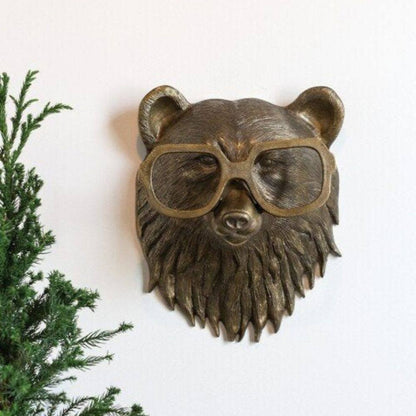 Decoración de pared de cabeza de animal 3D de vida silvestre para el hogar