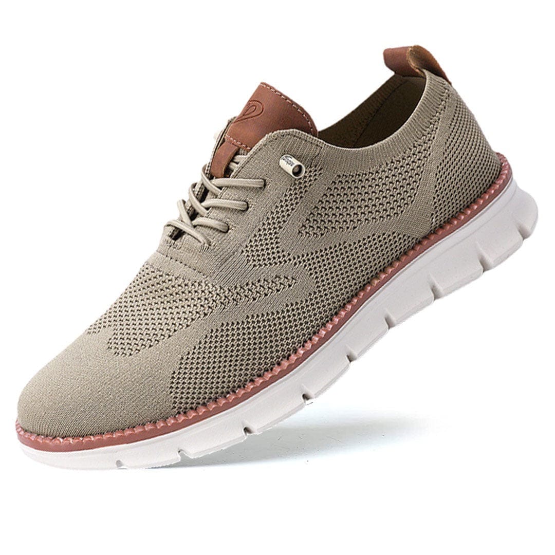 Men's Comfort Sneakers Lightweight Breathable Vegan Leather Everyday Shoes for Work Casual Office Walking