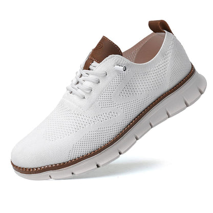 Men's Comfort Sneakers Lightweight Breathable Vegan Leather Everyday Shoes for Work Casual Office Walking