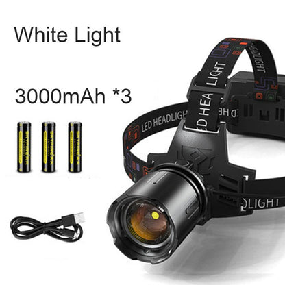 Ultimate Outdoor Headlamp | Rechargeable & Waterproof with Zoomable Light | Versatile Illumination for Camping and Hiking
