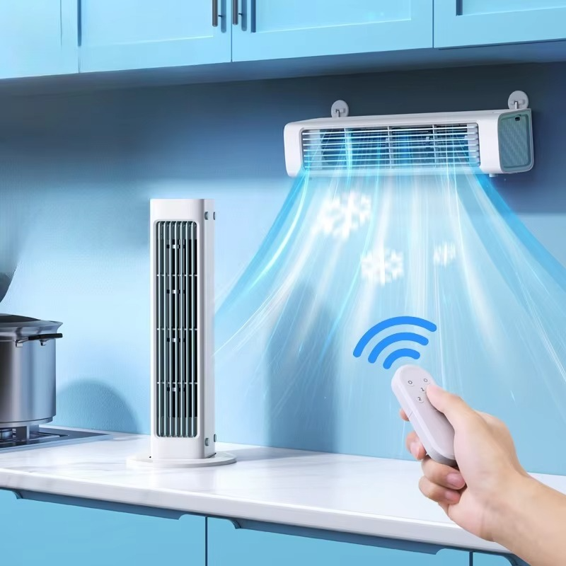 Bladeless Fan Wall Mounted, Ultra Quiet Wall Mount Fan for Bedroom, Rechargeable Cordless Fan with Adjustable Airflow