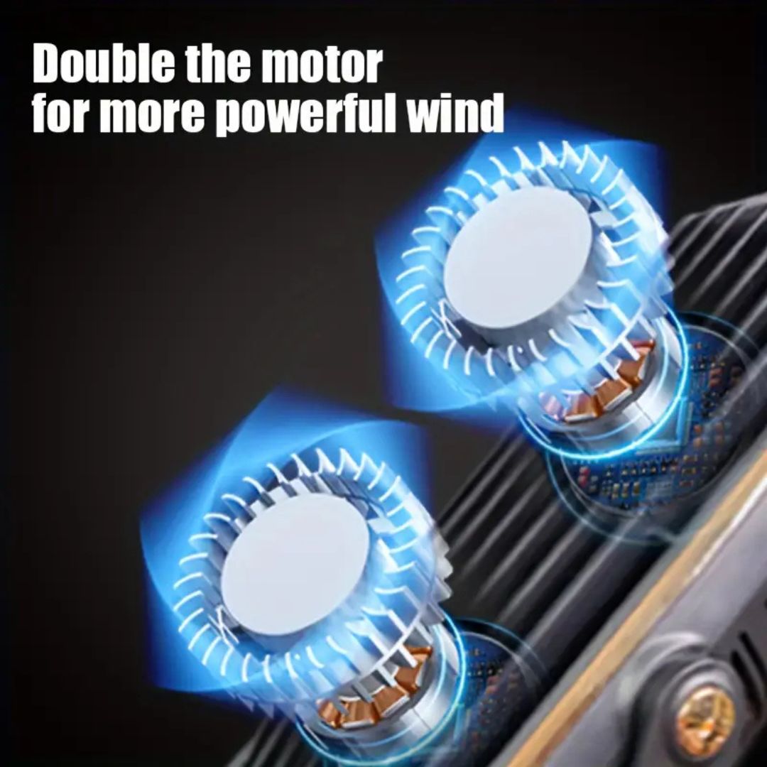 Ultra-Quiet USB Desk Fan with Rechargeable Battery | Compact Design for Effortless Cooling