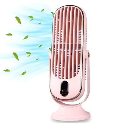 Ultra-Quiet USB Desk Fan with Rechargeable Battery | Compact Design for Effortless Cooling